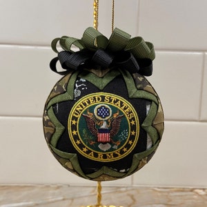 U.S. Army Ornament, Quilted Army Ornament, Military Keepsake