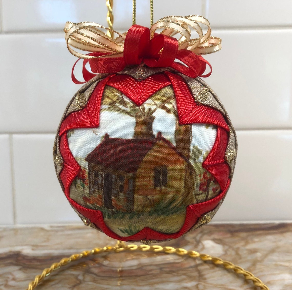 Fisherman Ornament Fishing Ornament Quilted Ornament Etsy