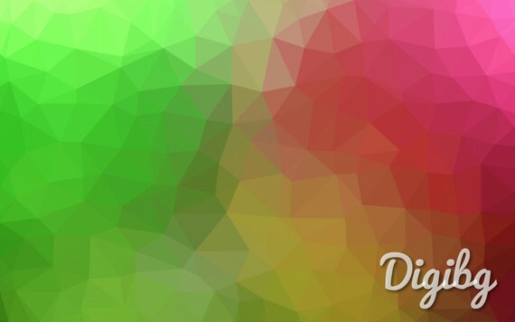 Green Background Polygonal Digital Background Website Etsy