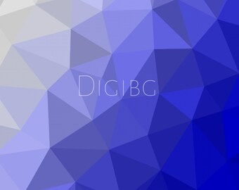 Polygonal Digital backdrop, White to Blue Gradient Triangle, Website background, Graphic Texture, Printable Paper, Digital Paper, Polygon