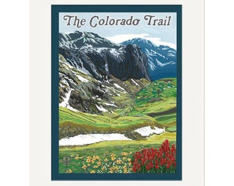 Colorado Trail Wall Art | Colorado Trail Print | Colorado Hiking Poster | Rocky Mountains Landscape Art | Colorado Outdoor Adventure Art