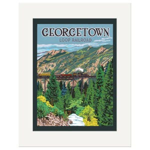 Georgetown Loop Railroad Wall Art | Georgetown Colorado Train Print | Historic Colorado Railroad Poster | Colorado Mountain Landscape Art