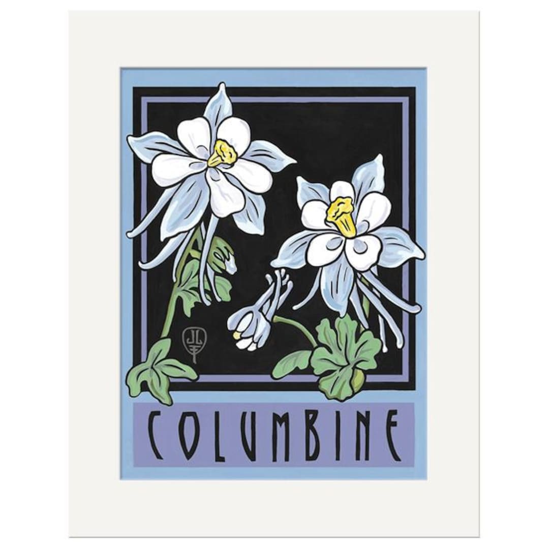 Columbine Flower Wall Art | Colorado Columbine Print | Colorado State ...