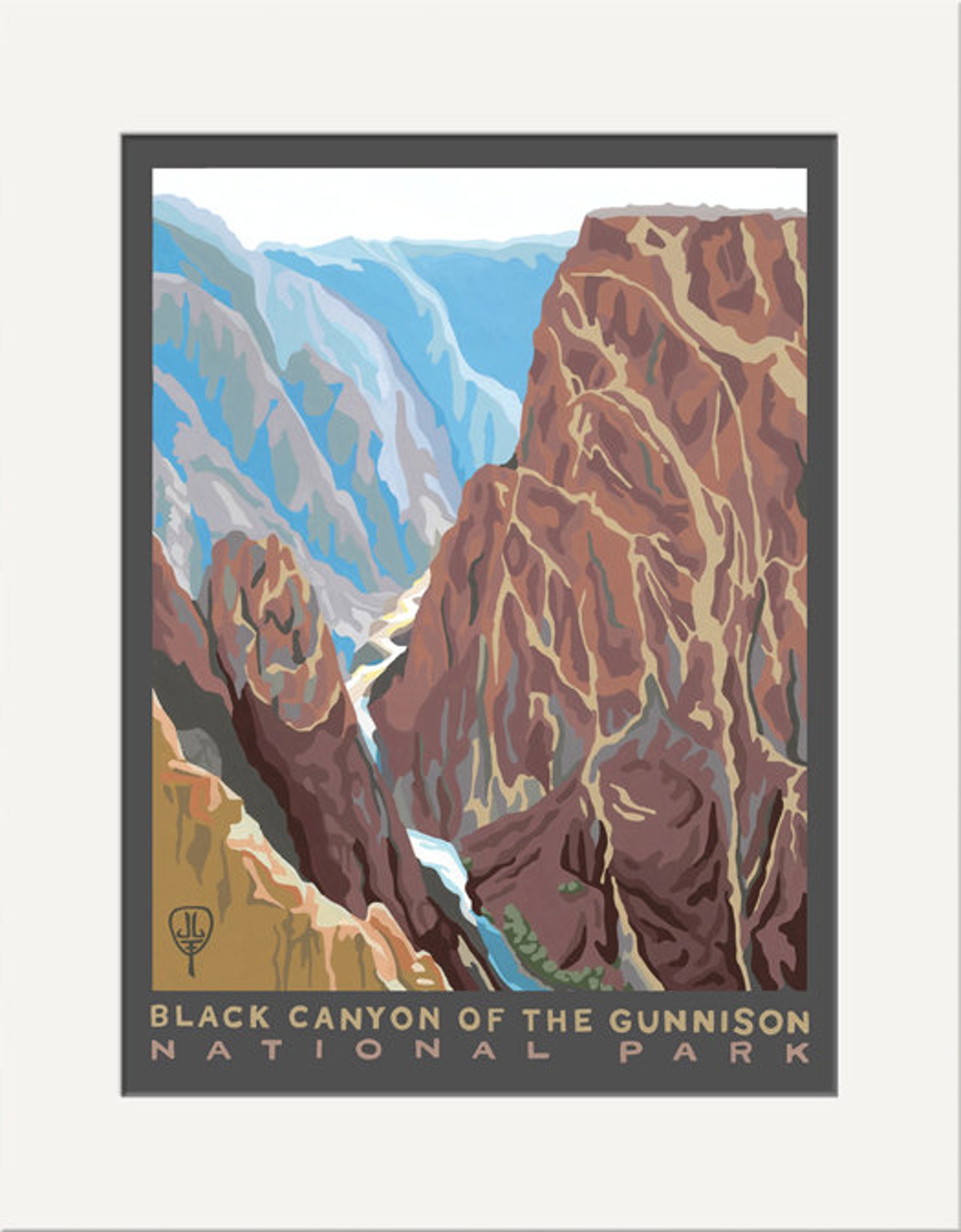 Black Canyon of the Gunnison National Park Artwork by Julie Etsy