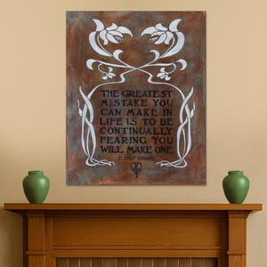 Mistakes Wall Art | Elbert Hubbard Roycroft Quote | Arts and Crafts Heitz Art Print | Mission Style Nature Decor | Craftsman Artwork image 2