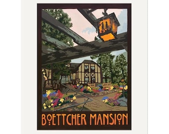 Boettcher Mansion Wall Art | Boettcher Mansion Golden Colorado Print | Lookout Mountain Landmark Poster | Colorado Historic Architecture Art