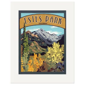 Estes Park Wall Art | Estes Park Colorado Print | Rocky Mountain National Park Poster | Colorado Mountain Landscape Art
