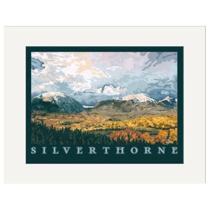 Silverthorne Wall Art | Silverthorne Colorado Art Print | Gore Range Landscape | Colorado Mountain Town Poster | Summit County Colorado Art