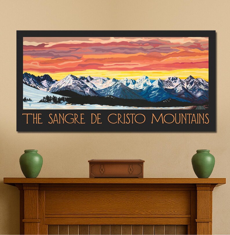 Sangre De Cristo Mountains Wall Art | Colorado Mountain Art Print | San ...