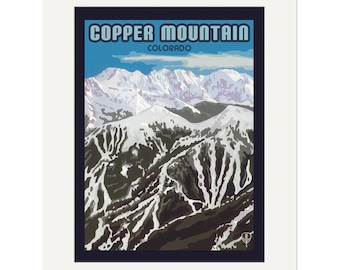 Copper Mountain Wall Art | Copper Mountain Colorado Print | Copper Mountain Ski Resort Poster | Colorado Skiing Landscape Art