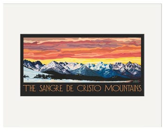 Sangre de Cristo Mountains Wall Art | Colorado Mountain Art Print | San Luis Valley Landscape | Colorado Sunset Mountain Poster