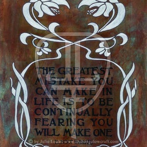 Mistakes Wall Art | Elbert Hubbard Roycroft Quote | Arts and Crafts Heitz Art Print | Mission Style Nature Decor | Craftsman Artwork Art Canvas