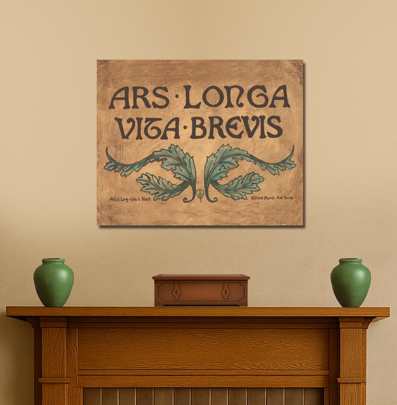 Ars Longa Vita Brevis Wall Art | William Morris Quote Poster