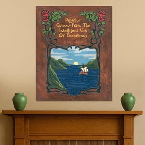 Progress Wall Art | Elbert Hubbard Roycroft Quote Poster | Arts and Crafts Landscape Art Print | Mission Style Nature Decor | Craftsman Art Art Canvas