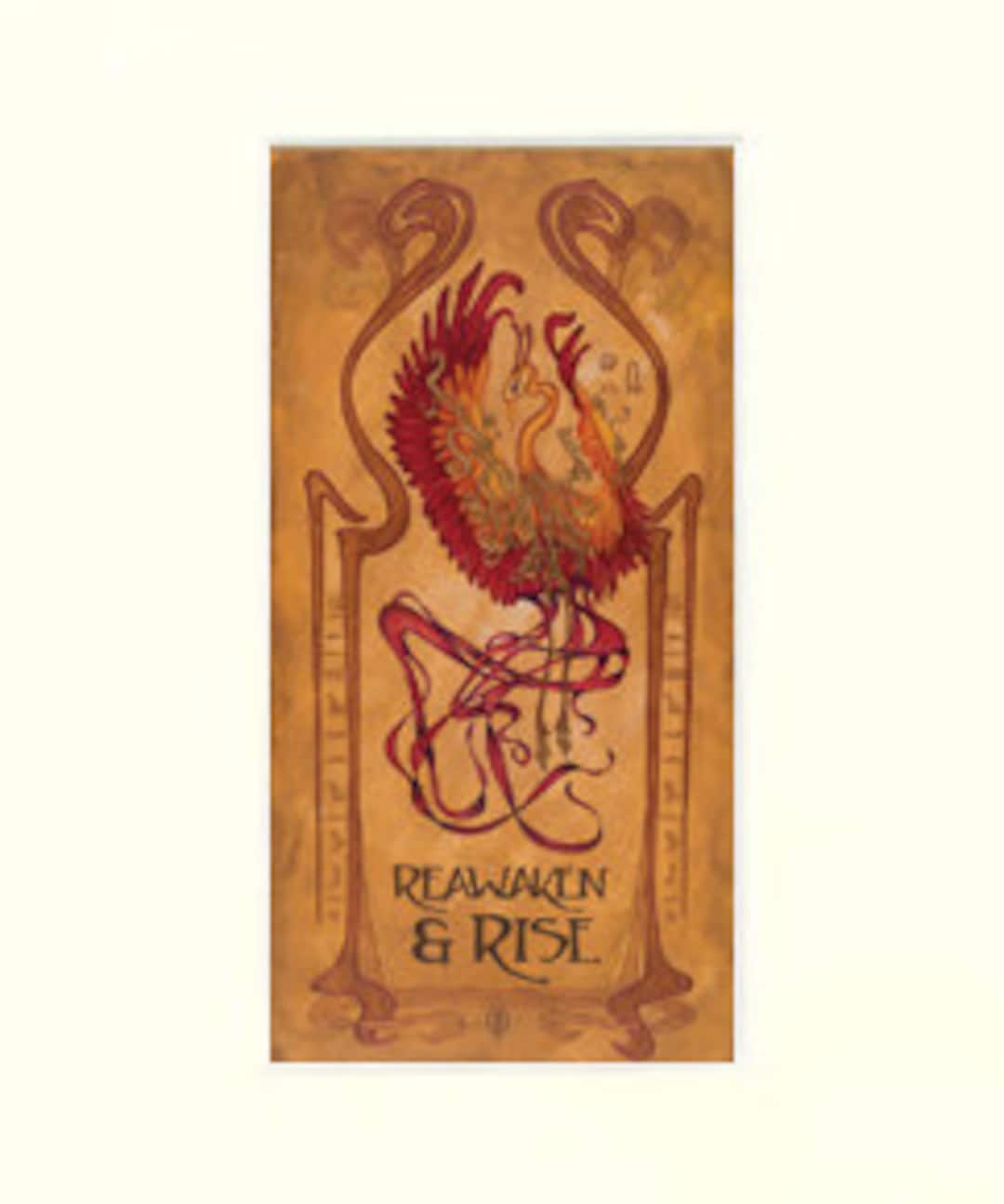 Art Nouveau Phoenix Artwork by Julie Leidel Etsy
