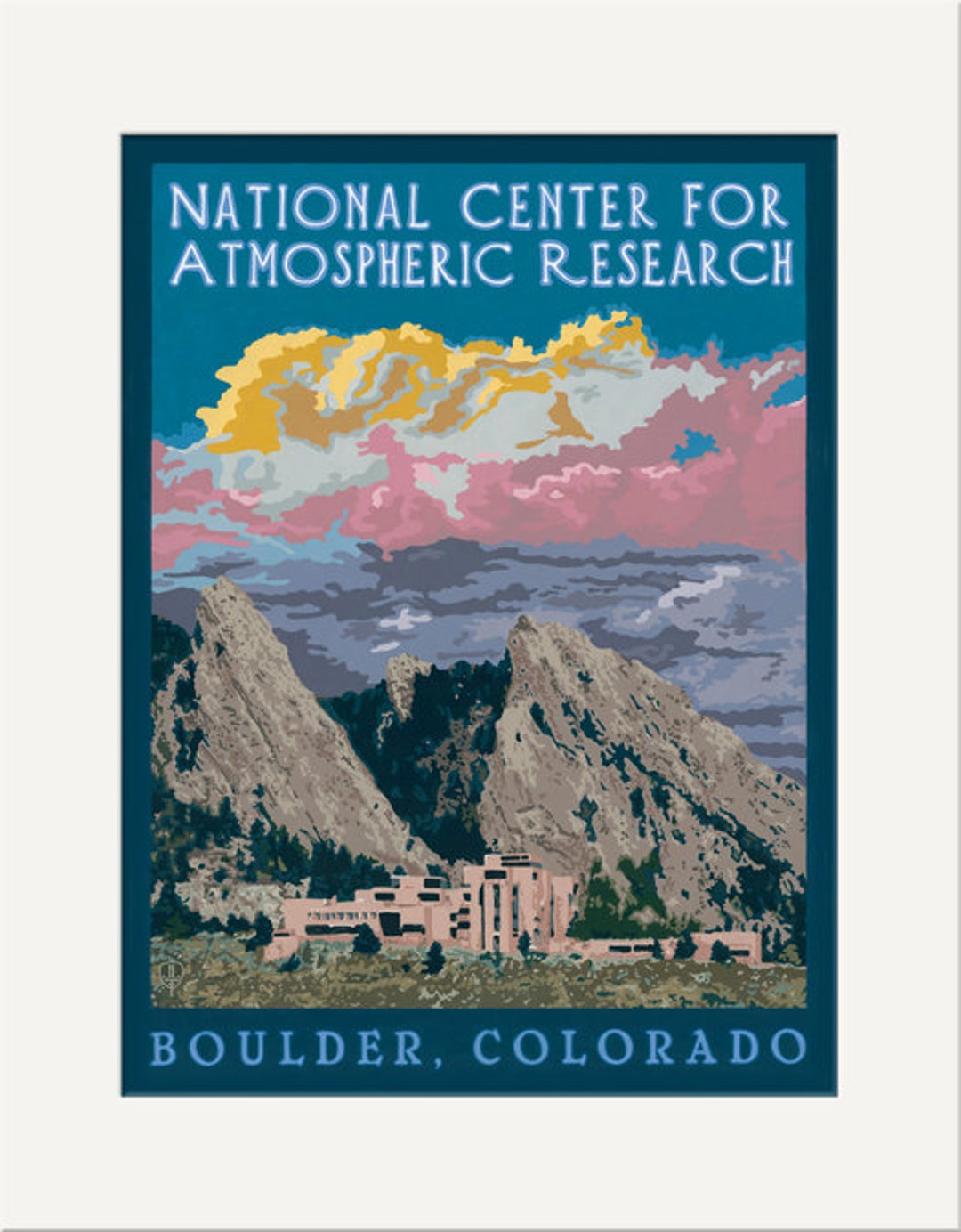 NCAR Mesa Lab Artwork by Julie Leidel Etsy