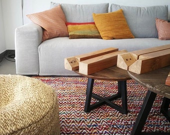 Rainbow rug, Sustainable Scandinavian upcycled rug 270 x 360 cm, soft handwoven carpet 9x12 ft, happy rag rug, CH-KR-010-E