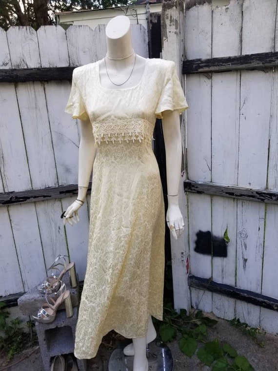 cream colored maxi dress