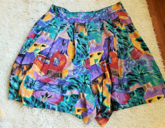90s print shorts