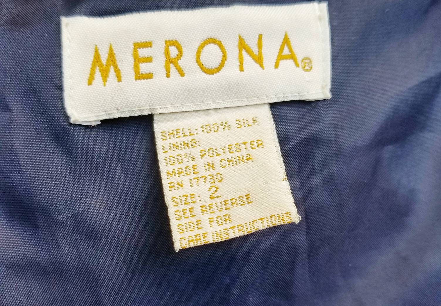 Vintage Merona Blue Silk Abstract Print Fine Straps Mini Robe - Etsy