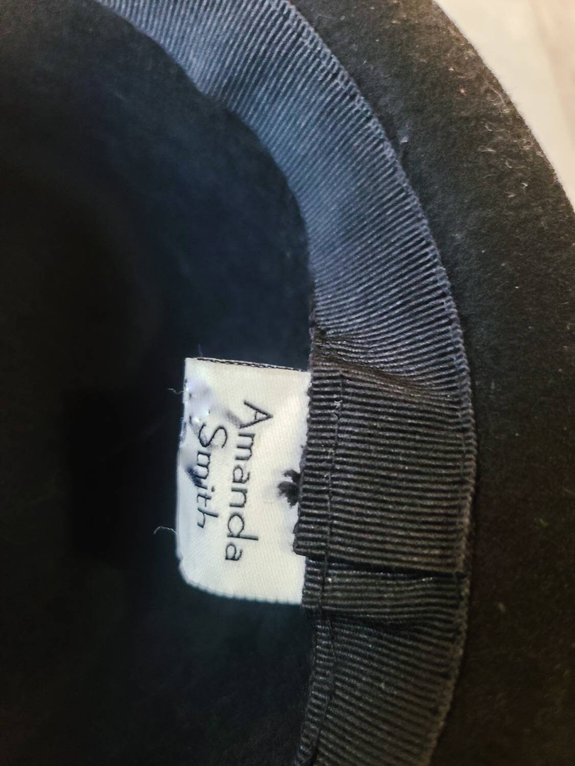Vintage Amanda Smith Felt Wool Black Bowler Fedora Formal Hat - Etsy
