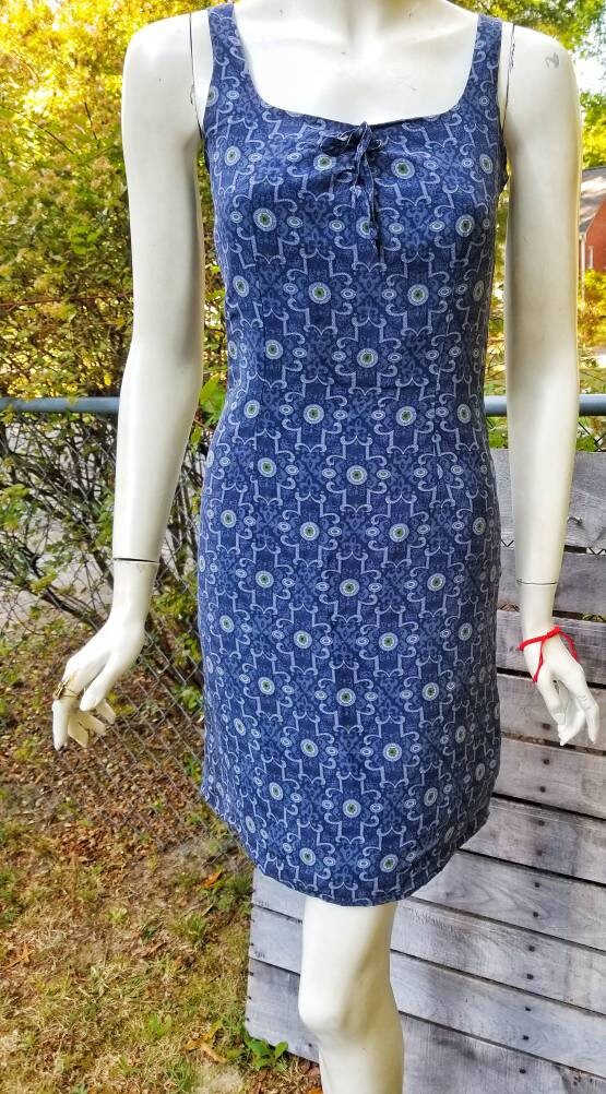 Vintage Merona Blue Silk Abstract Print Fine Straps Mini Robe - Etsy
