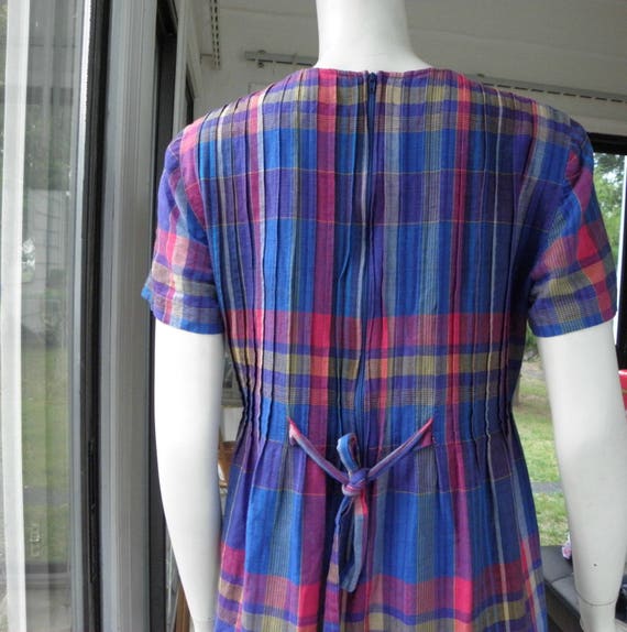 Vintage 80s 90s BabyDoll Grunge Linen Cotton Pleat
