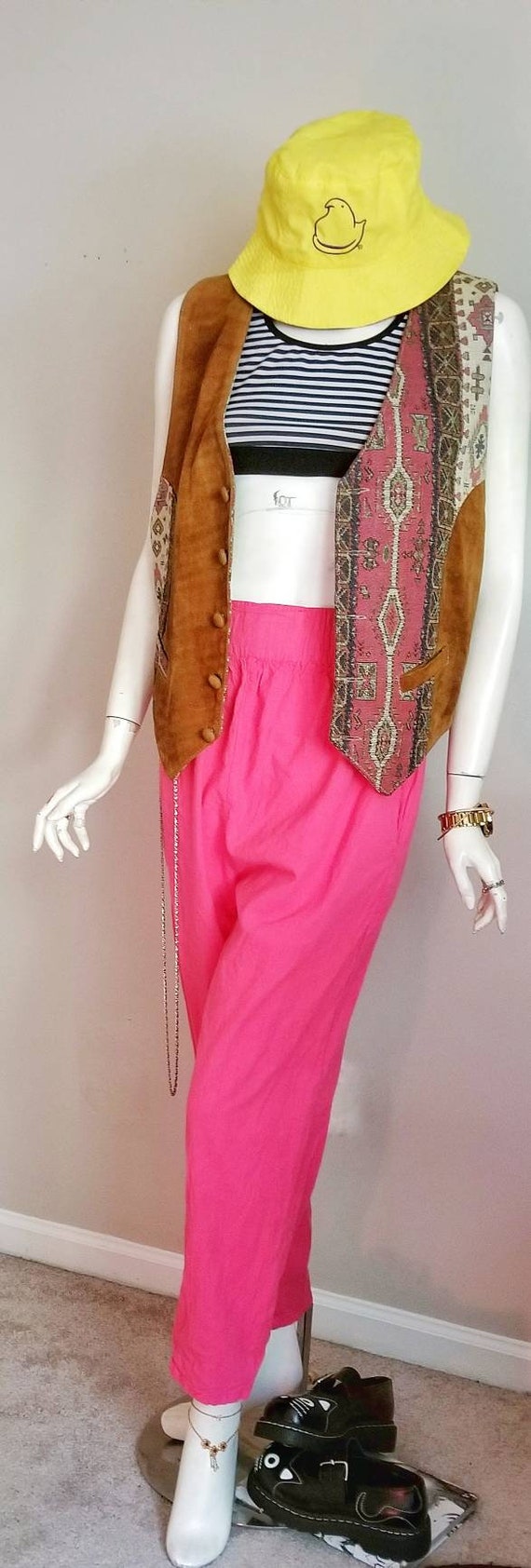 Vintage SteppingStones Bubblegum Pink High Waist B