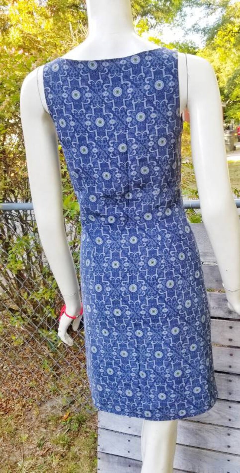 Vintage Merona Blue Silk Abstract Print Fine Straps Mini Robe - Etsy