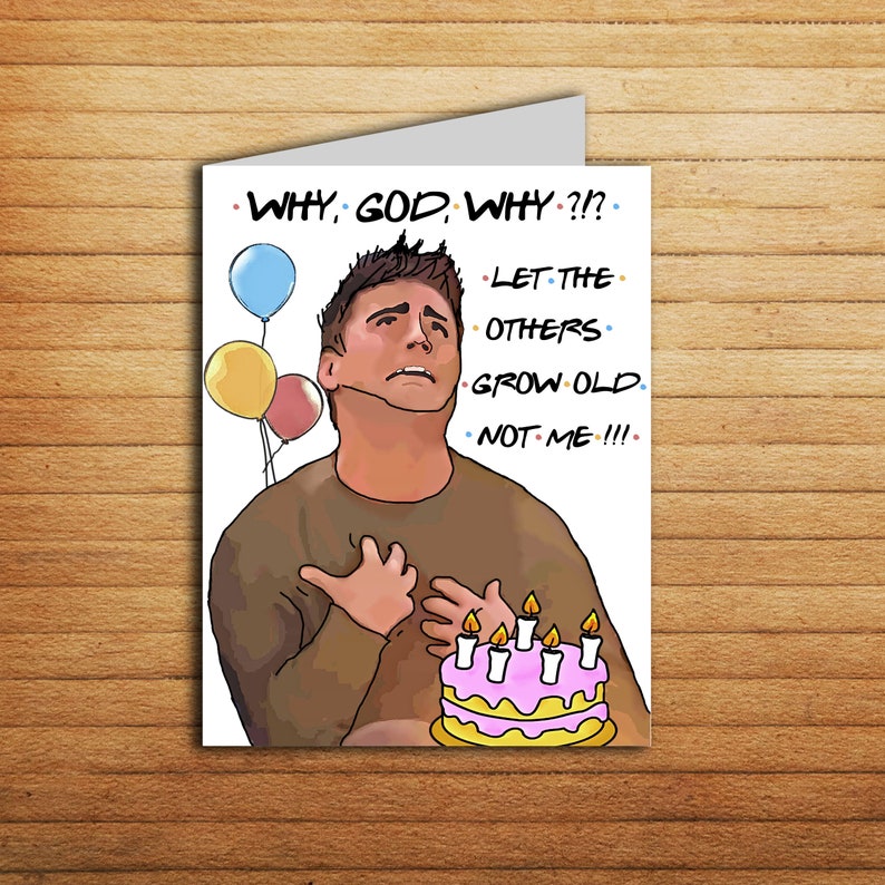 Friends TV Show Joey Birthday Card Funny Bday Card Printable | Etsy