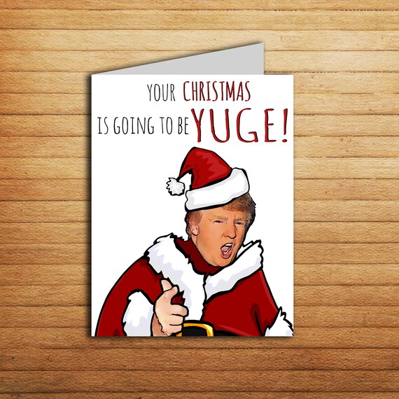 Donald Trump Christmas Card Printable Funny Christmas Gift For Etsy