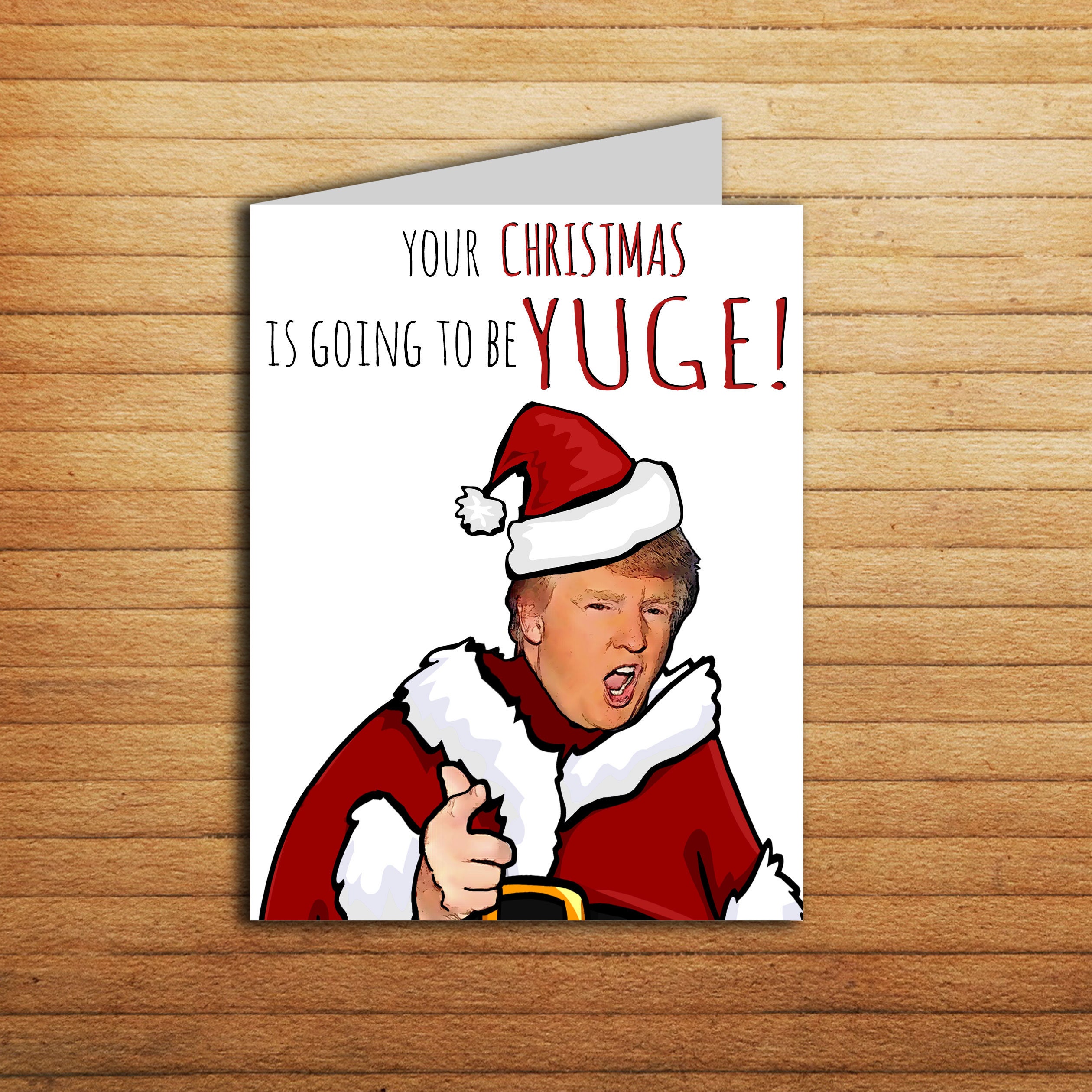 Donald Trump Christmas Card Printable Funny Christmas Gift For | Etsy