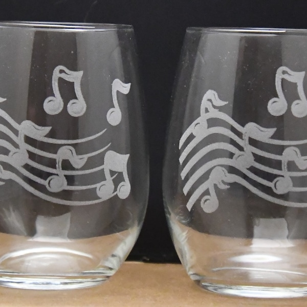 Musical Note Wine Glass - Etsy