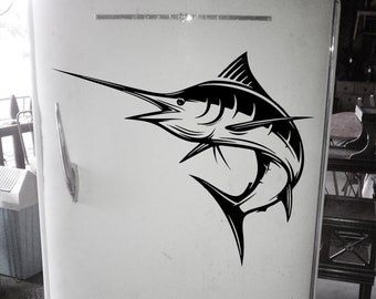 Marlin Decal, Blue marlin Fishing Decals, Fishing Stickers, Marlin fish Sticker, Car Window Decals, Boat Decal, Fish decor, B&G