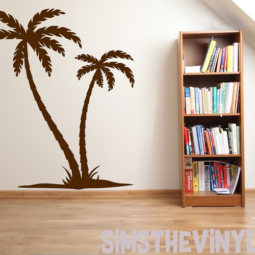 Palm Tree Wall Decal Palm Trees Vinyl Sticker Palm Tree Etsy
