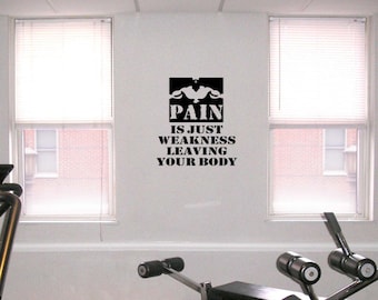 Motivational Gym Quote Decal, Bodybuilding Decor