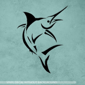 Fishing decal | Marlin Decal | Blue marlin Fishing Decals | Tackle Box Stickers | Marlin fish Sticker | Car Window Decals | Boat Decal
