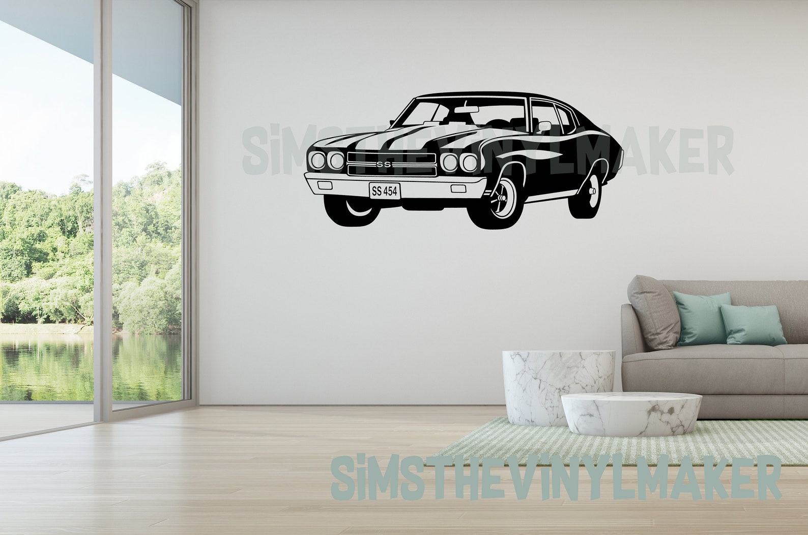 Chevelle SS Decal, Large Muscle Car Decal, 1970 Chevelle Sticker ...