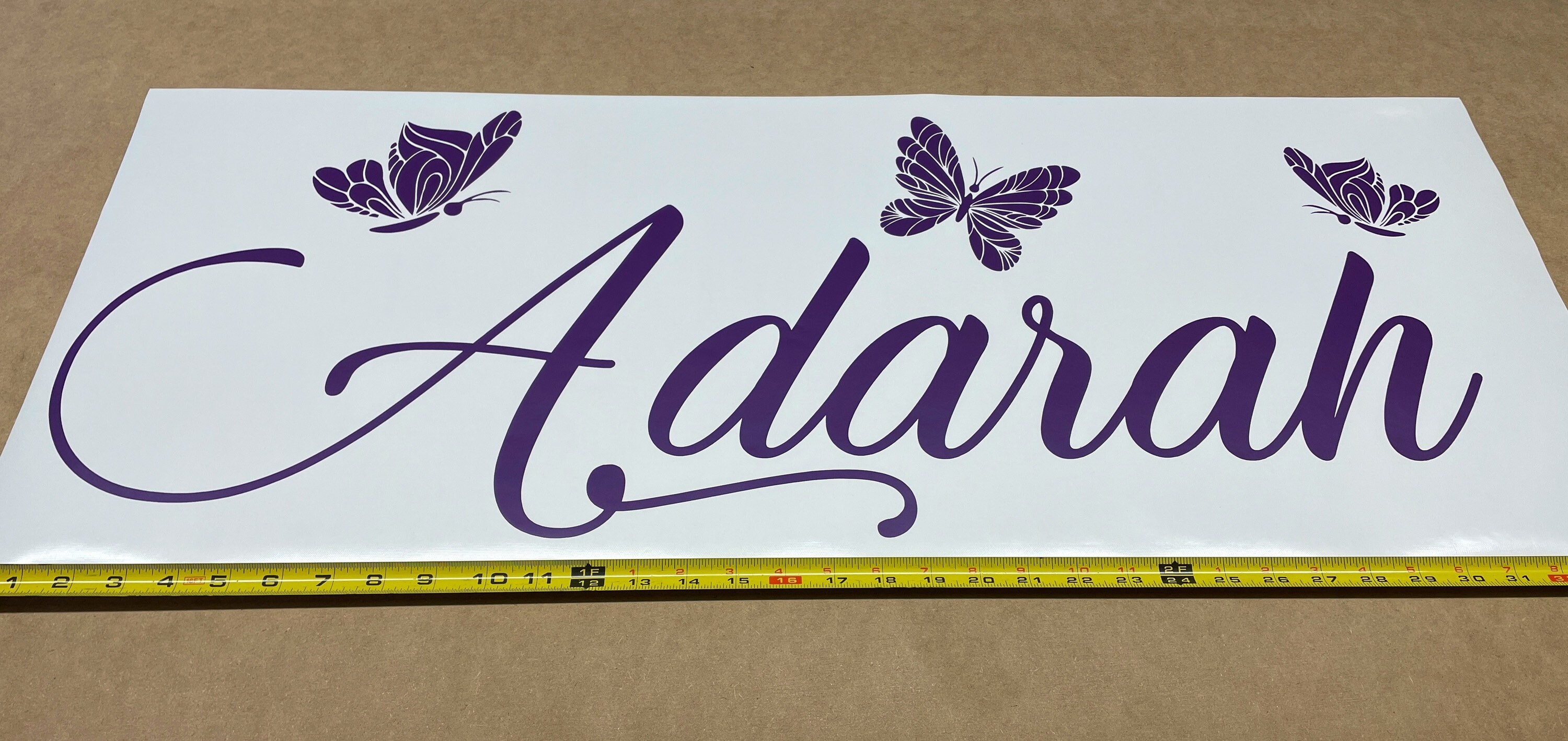 Custom Name Decal Personalized Name With Butterflies Vinyl - Etsy