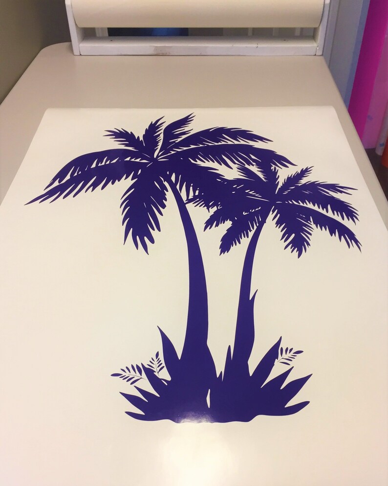 Palm Tree Wall Decal 2 Palm Trees Vinyl Sticker Palm Tree Etsy Canada