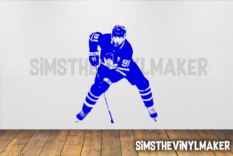 Hockey Decal John Tavares Decal Boy Bedroom Hockey Decor Hockey Player Vinyl Sticker Large Hockey Decal Hockey Mural Decor