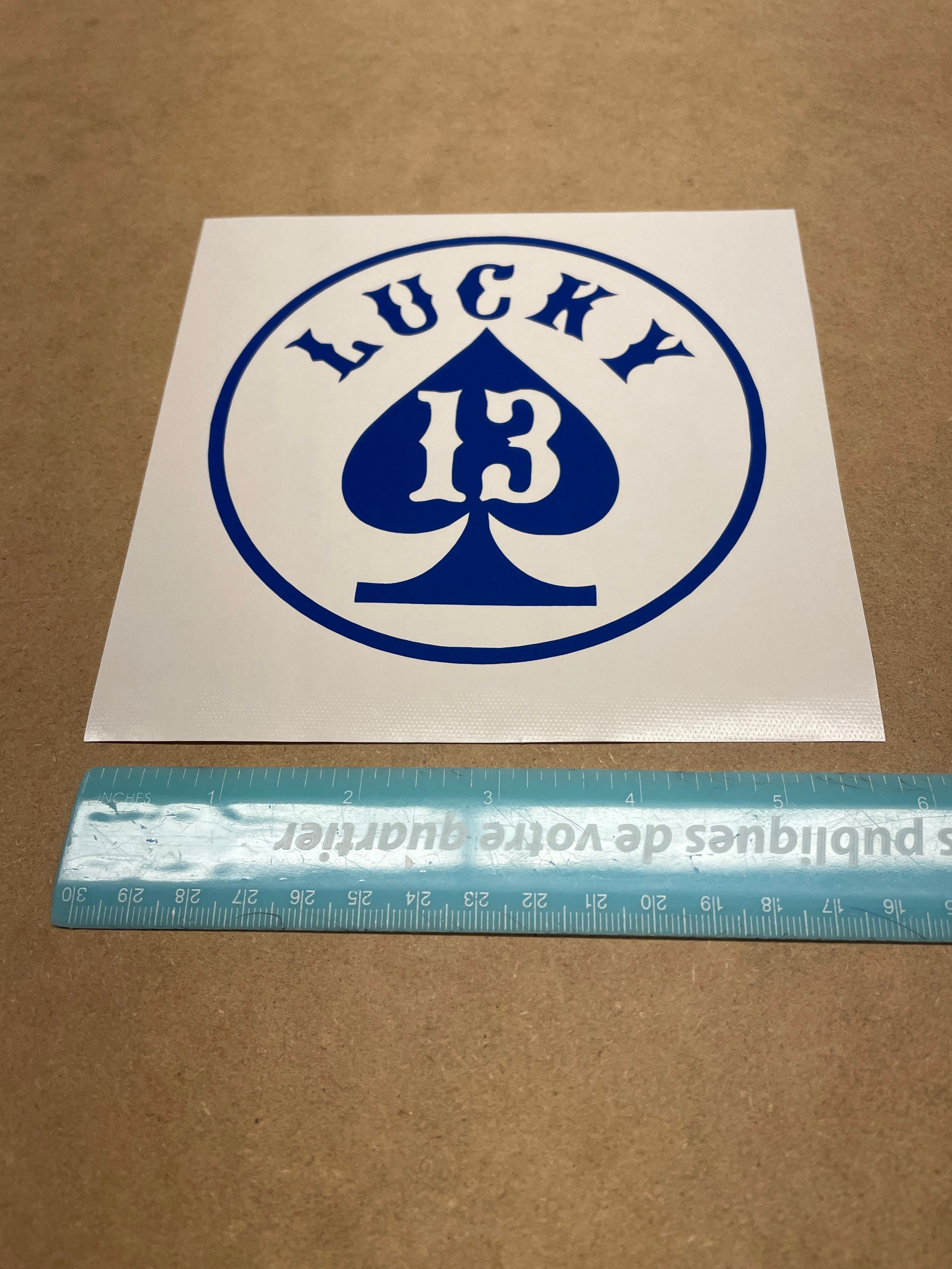 Lucky 13 Trèfle Clubs Trefle Pour Auto Voiture/pare Chocs/fenêtre Vinyle Autocol - Foto 6