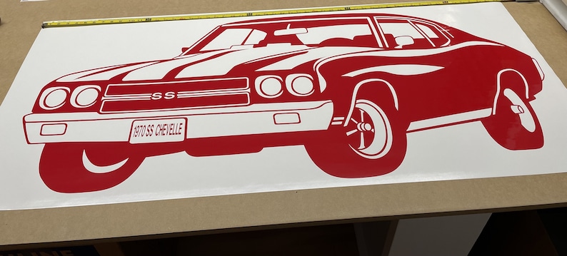 Chevelle SS Decal, Large Muscle Car Decal, 1970 Chevelle Sticker ...