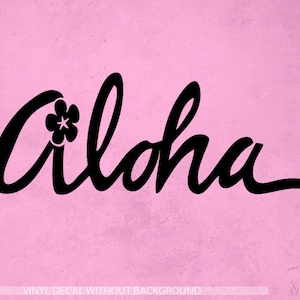 Aloha Decal | Beach decal | Hawaiian decal | Beach decor | Hibiscus decal | Hibiscus Flower Vinyl Sticker & Wall Decals