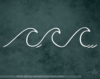 Ocean wave Decal | Beach decal | Hawaiian decal | Beach decor | relax decal | Ocean Wave Vinyl Sticker & Wall Decals