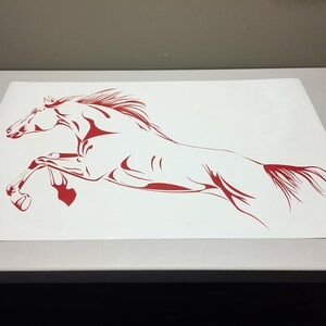 Horse Wall Decal, Mustang vinyl sticker, Stallion horse decal, horse wall decor, jumping horse decal, mare decal, equine vinyl sticker image 5