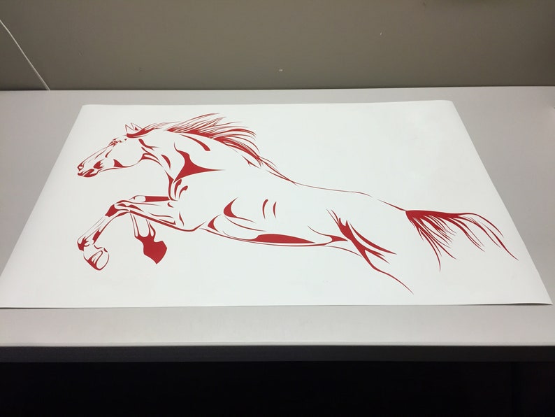 Horse Wall Decal, Mustang vinyl sticker, Stallion horse decal, horse wall decor, jumping horse decal, mare decal, equine vinyl sticker image 5
