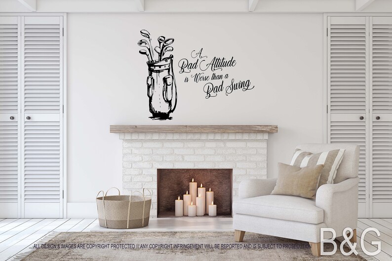 Golf Quote Decal Golf Bag Vinyl Sticker Golf Themed Decal Etsy