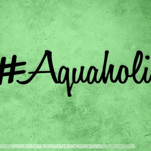Sticker kajak, #aquaholic sticker, sticker paddleboard, sticker zwemmen, zeesticker, nautische vinylsticker en muurstickers