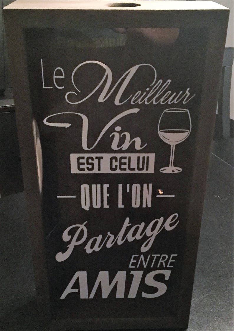 French wine quote decal citation vin en francais Le